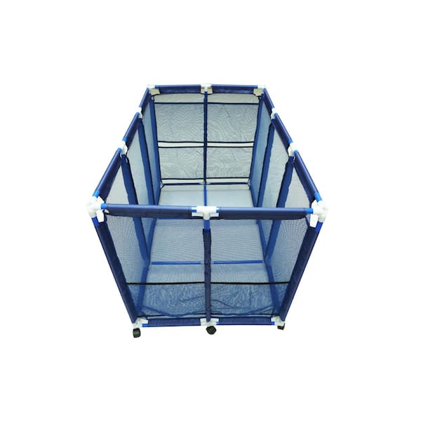 47 in. L x 33.4 in. H Mesh Pool Bin Storage Organizer Cart for Toys and Accessories