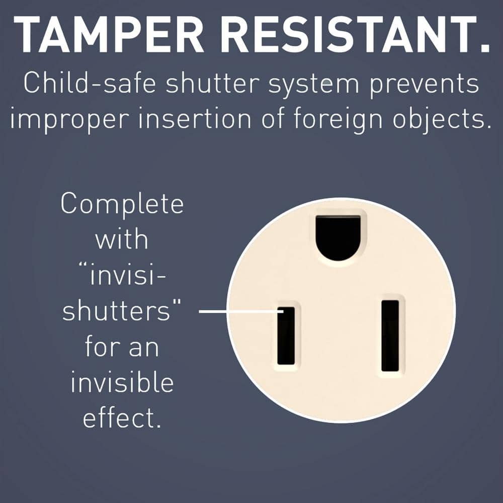 Light Almond Tamper Resistant GFCI Outlet with USB Ports