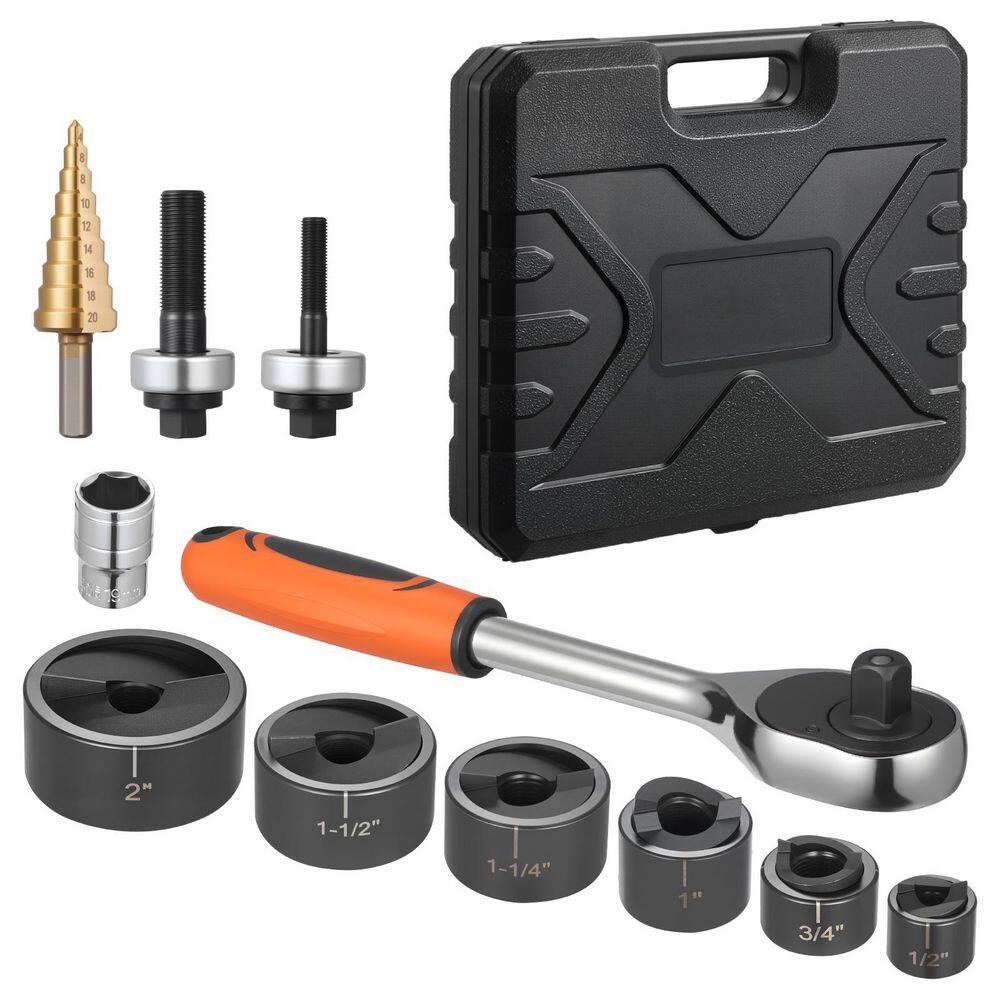 Knockout Punch Set, 40 Cr Steel Ko Tool Kit, 1/2 to 2 in. SLUG-Buster Ratchet Knockout Set for Aluminum, Mild steel price history on PriceWatchPro