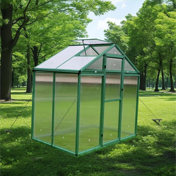 Boosicavelly 73 in. W x 49 in. D x 86 in. H Aluminium Alloy Green Greenhouse