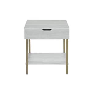 Whitman 22 in. Weathered White Square End Table