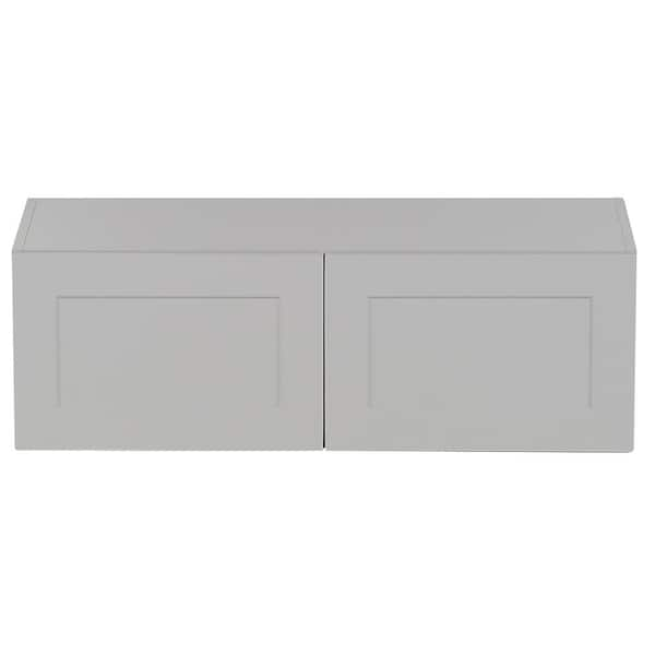 Hampton Bay Cambridge Gray Shaker Assembled Wall Cabinet (36 in. W x 12 ...