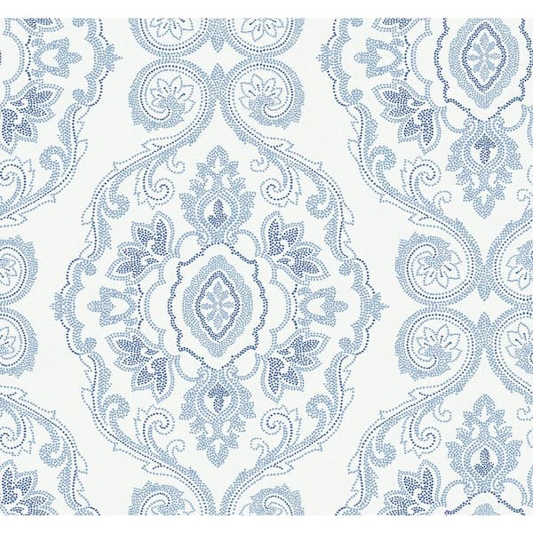 Seabrook Designs Nautical Damask Paper Strippable Roll (Covers 60.75 sq. ft.)
