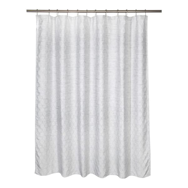 m MODA at home enterprises, ltd 72 in. W x 70 in. Everest Polyester Shower Curtain Grey