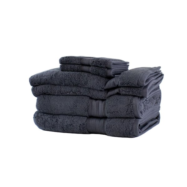 CHARCOAL 500 GSM EGYPTIAN COTTON TOWELS GREY SLATE LUXURY COMBED COTTON 