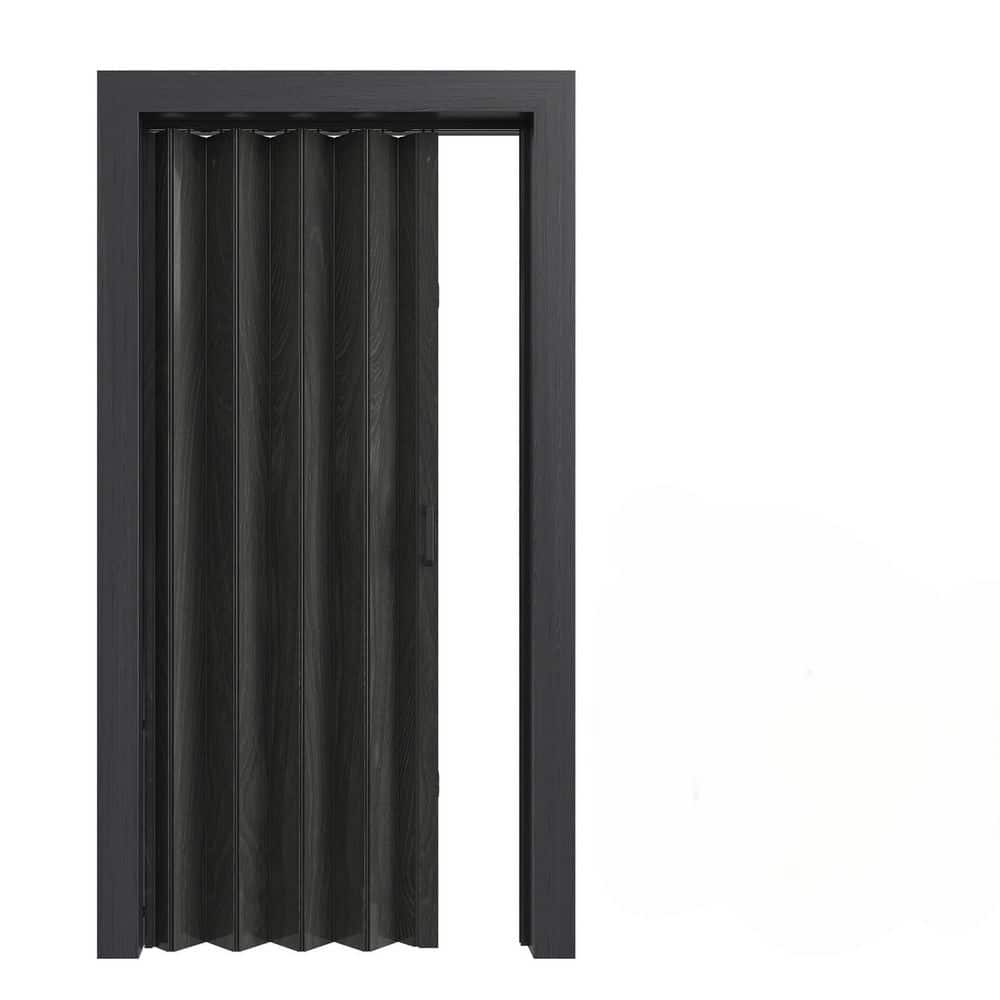 SOCBAZZAR 32 in. x 80 in. Black Finished PVC Interior Folding