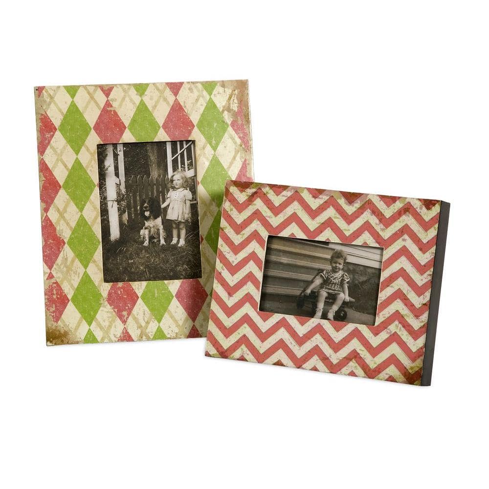 Lenor 1-Opening 4 in. x 6 in. and 5 in. x 7 in. Multicolored Picture Frames
