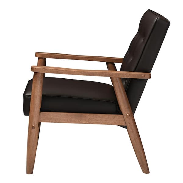 baxton studio sorrento wooden lounge chair