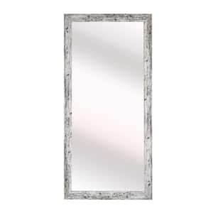 25 in. W x 60 in. H Framed Rectangular Bathroom Vanity Mirror in White