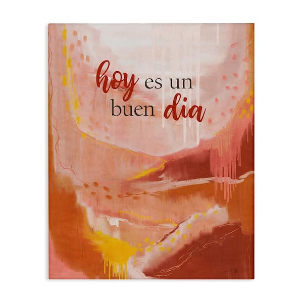 Stupell Industries Today's a Good Day by Angel Nicole Gallery Wrapped Unframed Typography Graphic Art Print 20 in. x 16 in.