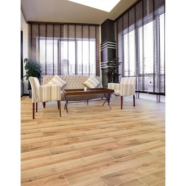 Arbor Cognac 6 in. x 36 in. Matte Porcelain Floor and Wall Tile (15 sq. ft./case)