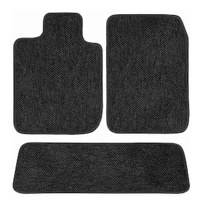 Tesla Model X (7-Passenger with 3rd Row) Charcoal All-Weather Textile Carpet Car Mats Custom Fit for 2016-2020 (3-Piece)