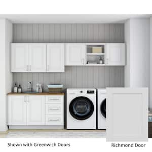 Richmond Verona White Plywood Shaker Stock Ready to Assemble Kitchen-Laundry Cabinet Kit 24 in. x 84 in. x 120 in.