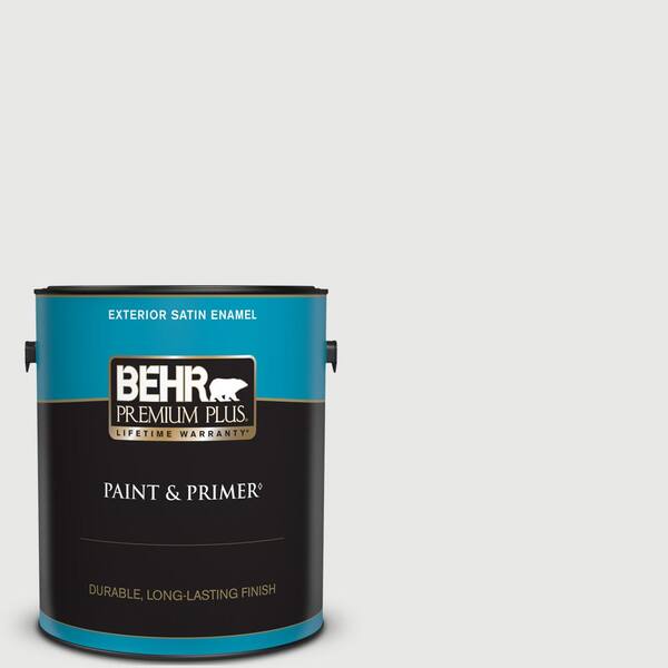 BEHR PREMIUM PLUS 1 gal. #ECC-35-2 Quartz Stone Satin Enamel Exterior Paint & Primer