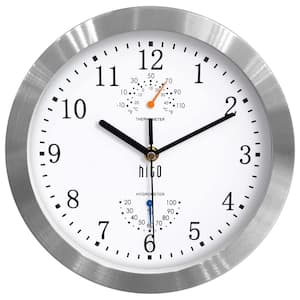 Wall Clock 12 in. Silent No Ticking Wall Clocks Battery Operated  0831CY88QW2BWL - The Home Depot