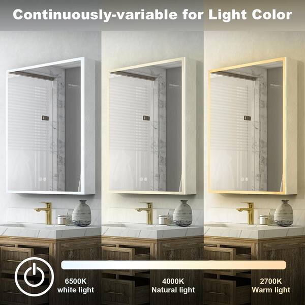 WELLFOR 24 in. W x 30 in. H Rectangular Aluminum Recessed/Surface  