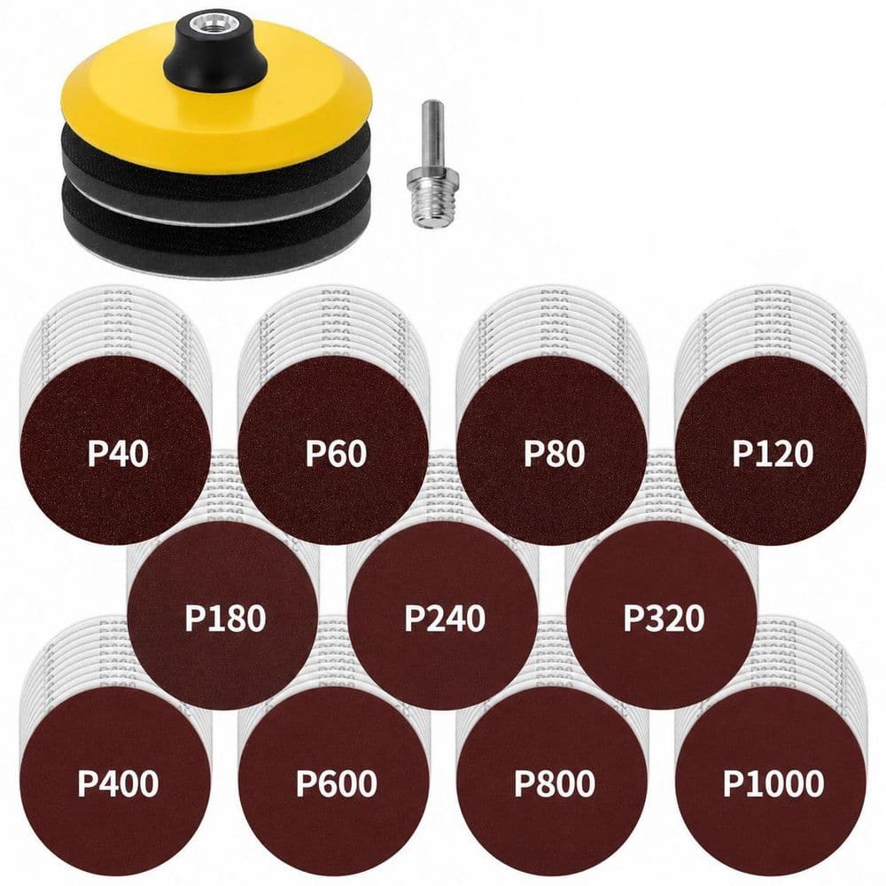 114 Piece Angle Grinder Sanding Disc Kit 5 Inch Hook Loop Foam Backing Pad Drill Attachment 40-1000 Grit price history on PriceWatchPro