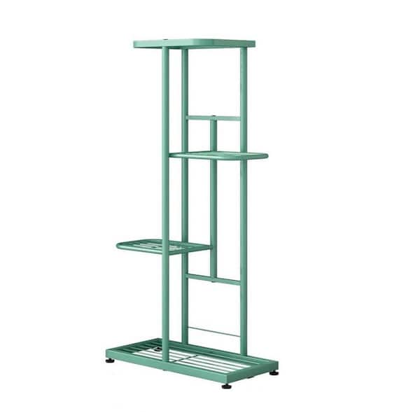 4-Tier Light Green Metal Plant Stand (17.1 in. H W x 31.5 in. H)