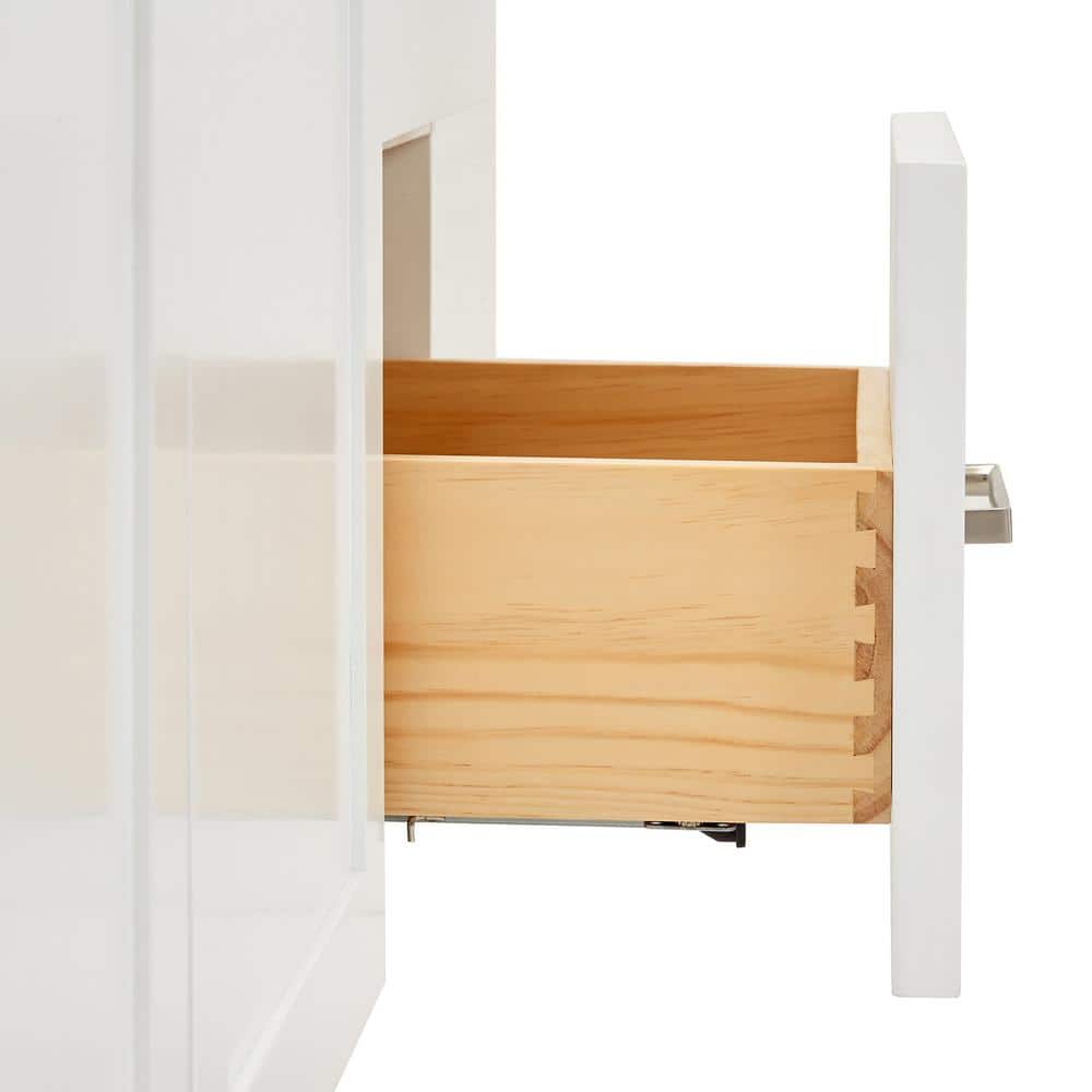 Hamlet 60" White Freestanding Single Sink Vanity with Quartz Top