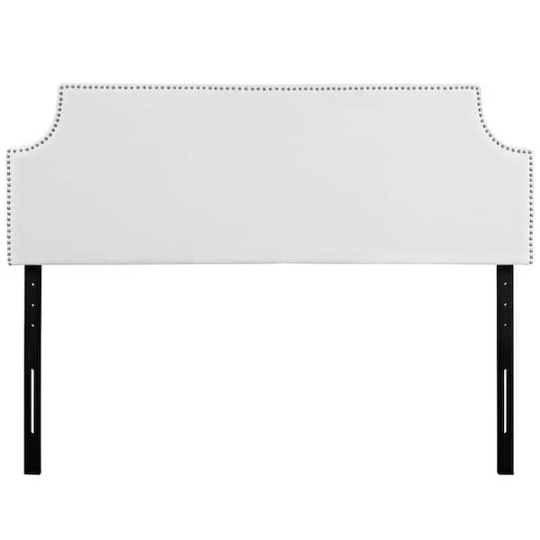 MODWAY Laura White Full Upholstered Vinyl Headboard