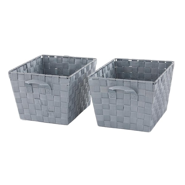 Honey Can Do Bathroom Storage Basket Set 22 x 12 Gray Set Of 7 Baskets -  Office Depot
