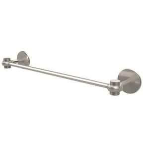 Satellite Orbit One Collection 18 in. Towel Bar with Twisted Accents in Satin Nickel