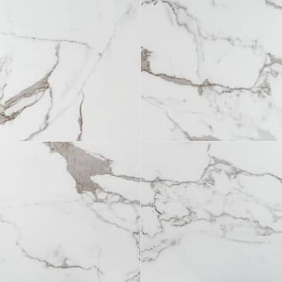 Saroshi Statuario Valley 23.62 in. x 23.62 in. Polished Porcelain Floor and Wall Tile (15.5 sq. ft./Case)