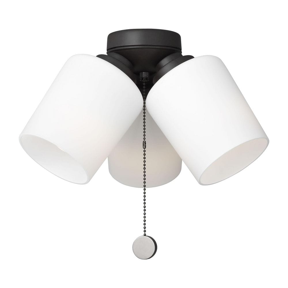 Windom 3-Light Bronze 3000K LED Ceiling Fan Light Kit with Opal Etched Glass and No Bulbs Included price history on PriceWatchPro