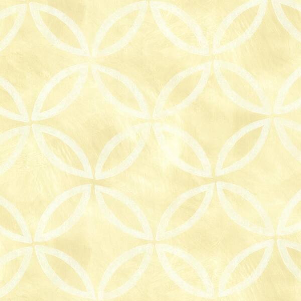 Brewster Yellow Cloverleaf Geometric Paper Strippable Roll Wallpaper (Covers 60.8 sq. ft.)