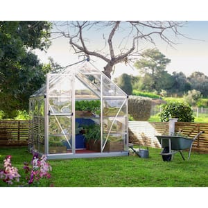 Harmony 6 ft. x 6 ft. Silver/Clear Polycarbonate DIY Greenhouse Kit