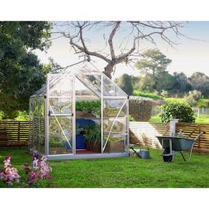Harmony 6 ft. x 6 ft. Silver/Clear DIY Greenhouse Kit