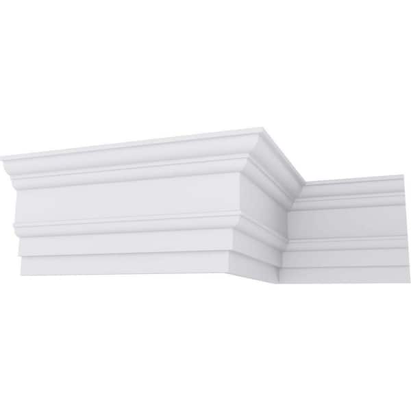 Traditional Massive Smooth 8.375 in. D x 19 in. W x 12 in. L Polyurethane Crown Moulding Sample