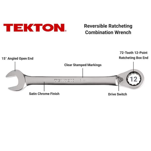 11/32 in. Reversible 12-Point Ratcheting Combination Wrench