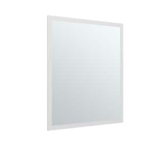 24 in. W x 30 in. H Small Rectangular Frameless LED Anti-Fog Ceiling Wall Mount Bathroom Vanity Mirror in Silver