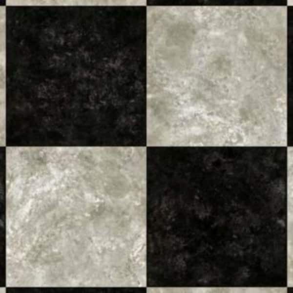 Armstrong Take Home Sample - Caspian II Checkerboard Gray Vinyl Sheet Flooring - 6 in. x 9 in.