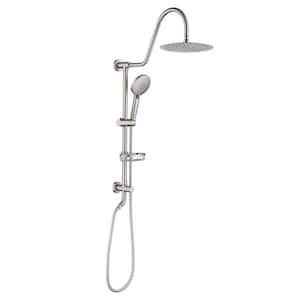 PROOX 5-Spray 8 in. Round Shower System Kit with Hand Shower and Adjustable  Slide Bar Soap Dish in Oil Rubbed Bronze PRAE103ORB - The Home Depot