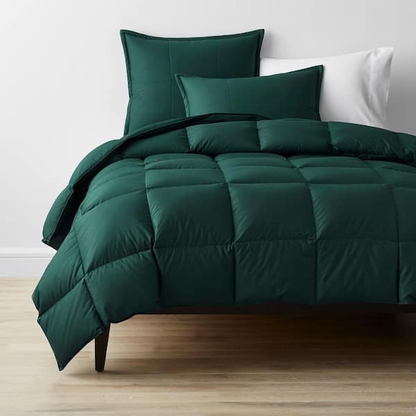 The Company Store LaCrosse LoftAIRE Extra Warmth Hunter Green Queen Down Alternative Comforter