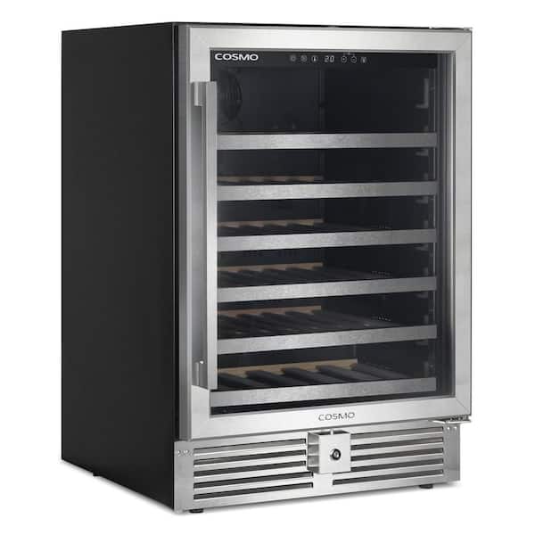 48-Bottle Stainless Steel 24 in. Single Zone Compressor Wine Cooler