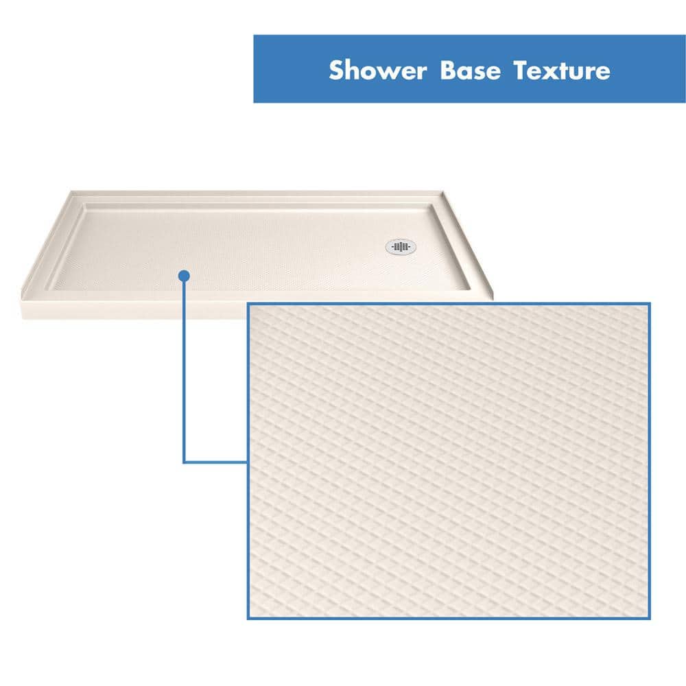 Infinity-Z 60" Frosted Glass Sliding Shower Kit with Brushed Nickel Finish