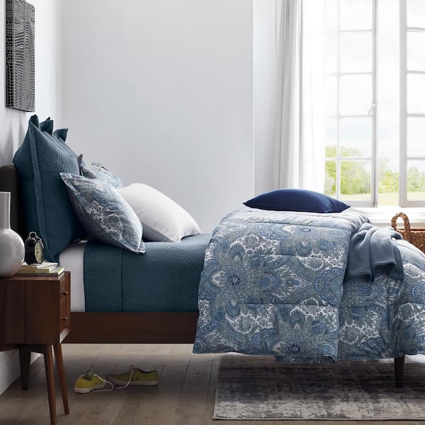 Navy blue clearance european pillow shams