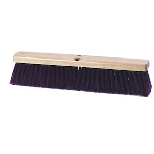 24 in. Maroon Crimped Polypropylene Garage Brush with Brace (12-Case)