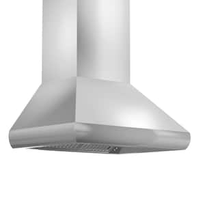 48 in. 500 CFM Convertible Vent Wall Mount Range Hood in Stainless Steel
