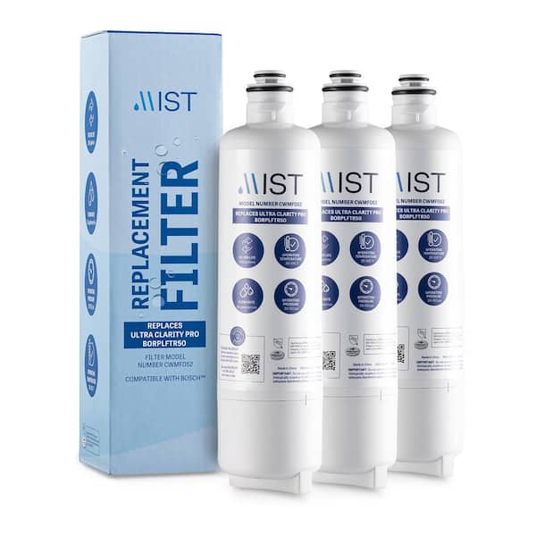 Mist BORPLFTR50 Water Filter Replacement Ultra Clarity Pro Compatible with BORPLFTR55, 12033030, 12028325, 3 Pack