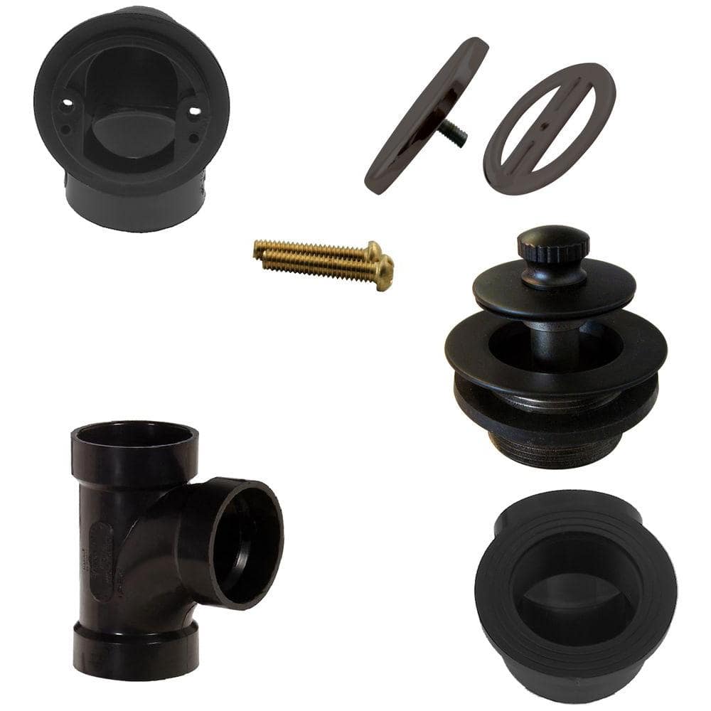 Illusionary Overflow, Sch. 40 ABS Plumbers Pack with Lift and Turn Bath Dra