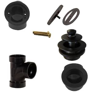 Illusionary Overflow, Sch. 40 ABS Plumbers Pack with Lift and Turn Bath Drain in Oil Rubbed Bronze