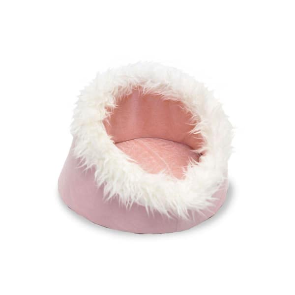 PAW Small Pink Feline Cat Comfort Cavern Pet Bed