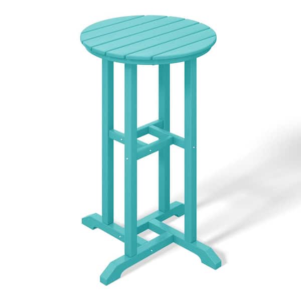 Laguna 3-Piece HDPE Weather Resistant Counter Height Outdoor Patio Bistro Set, Turquoise