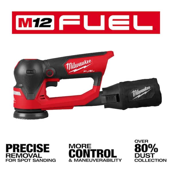 M12 FUEL 12V Lithium-Ion Brushless Cordless 3 in. Random Orbital Detail Sander with M12 2.5 Ah Battery