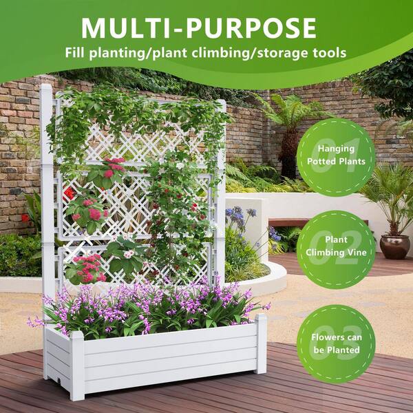 EFU 3-Tier Gray Resin Garden Plant Stand HD-508A-GRY - The Home Depot