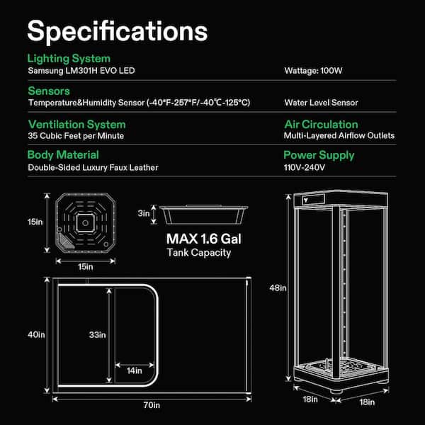 VIVOSUN VGrow All-in-One Smart Grow Box for Indoor Hydroponics VG